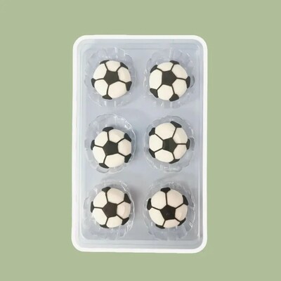 Soccer Ball Edible Icing Sugar Cake Decorations 6 Pack | Gluten Free