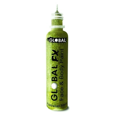 Lime Green Glitter Face and Body Paint (36ml) Pk 1