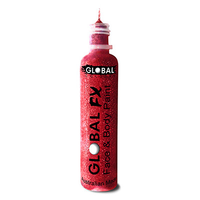 Red Glitter Face and Body Paint (36ml) Pk 1