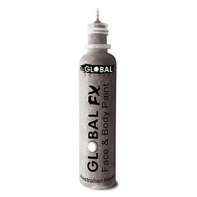Silver Glitter Face and Body Paint (36ml) Pk 1