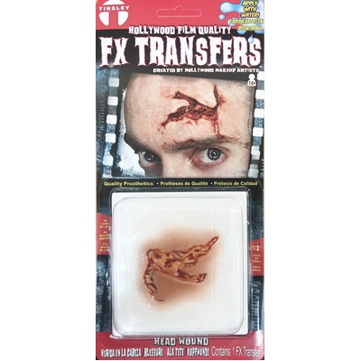 Small Head Wound 3D FX Scar Transfer (Pk 1)