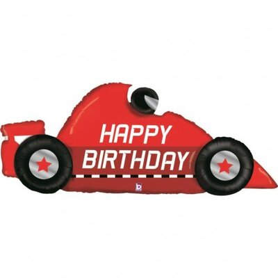Red Racing Car Supershape Foil Balloon (56in, 142cm)
