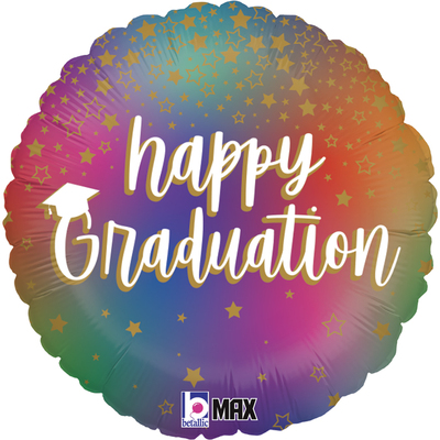 Colourful Happy Graduation Foil Balloon (18in) 