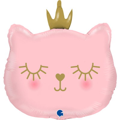 Pink Cat Princess Supershape Foil Balloon (26in-66cm)