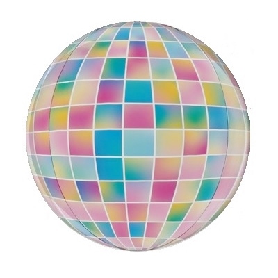 Disco Ball Globe Foil Balloon (15in, 38cm) Pk 1