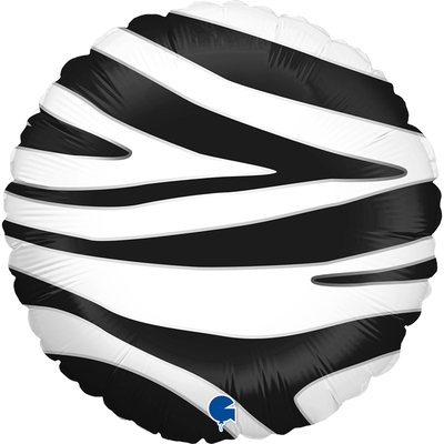 Zebra Stripe Print Foil Balloon (18in)
