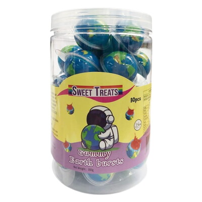 Gummy Earth Globe Bursts Lollies 300g