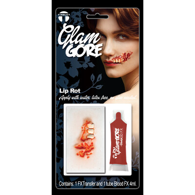 Glam Gore Lip Rot Transfer with Blood Pk 1