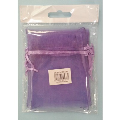 Lilac / Light Purple Organza Bags (10cmx7.5cm) Pk 5