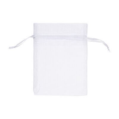 White Organza Bags (5x7in, 12.5x17.5cm) Pk 5