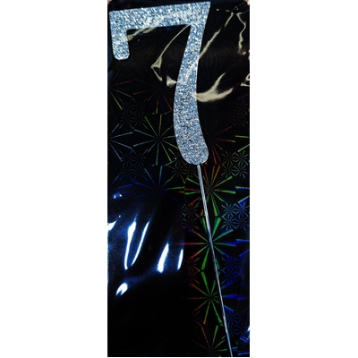 Diamante Number Numeral 7 Cake Topper 7.5cm