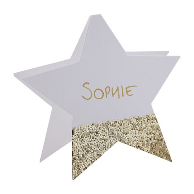 Ginger Ray Christmas Gold Glitter Star Place Cards (Pk 6)