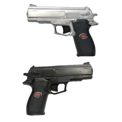 Black or Silver Toy Hand Gun with Sound (Pk 1)