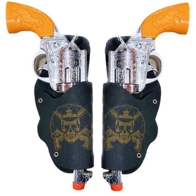 Large Cowgirl/Cowboy Toy Handguns with Holsters (Pk 2)