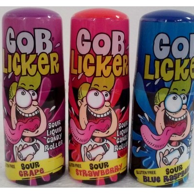 Assorted Flavour Gob Licker Sour Liquid Candy Roller (60ml) Pk 12