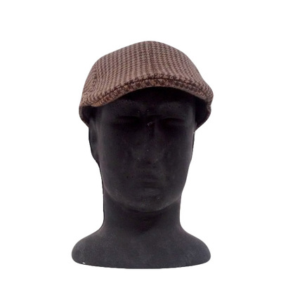 Adult English Man / Golfer Brown Check Hat Pk 1