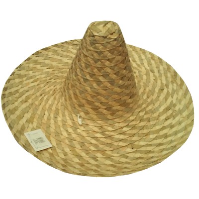 Large Mexican Straw Sombrero Hat Pk 1