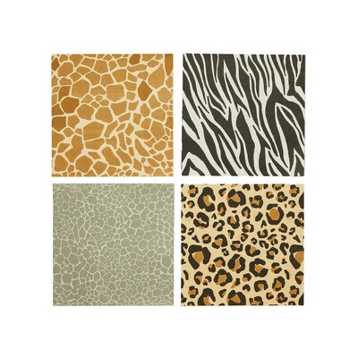 Hootyballoo Safari Animal Party Napkins Pack of 16 | 3 Ply Jungle Paper Napkins