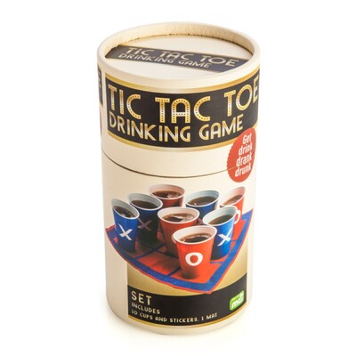 Tic Tac Toe Drinking Game (Includes 10 Cups & Mat) Pk 1