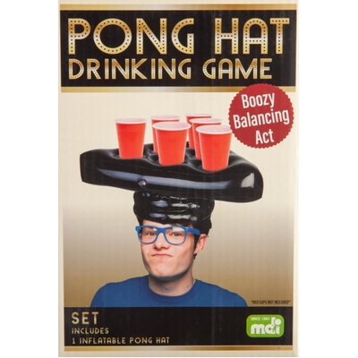 Inflatable Beer Pong Hat Party Drinking Game Pk 1