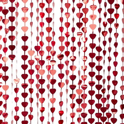 Ginger Ray Red Heart Foil Curtain Backdrop (1m X 2.2m)