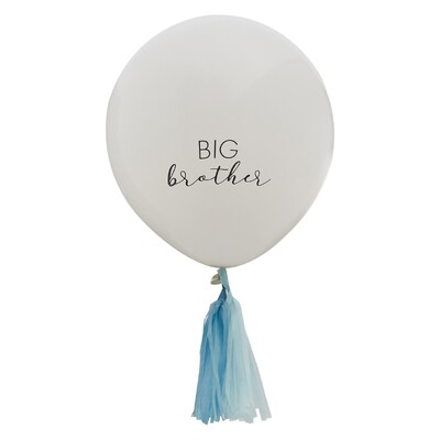 Ginger Ray Big Brother Baby Latex Balloon Blue Tassels 18in 45cm