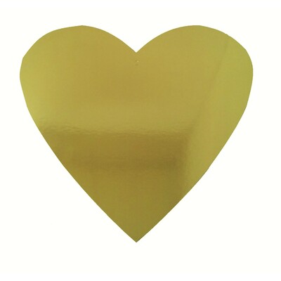 Large Gold Foil Cardboard Heart Cutout (30cm) Pk 3