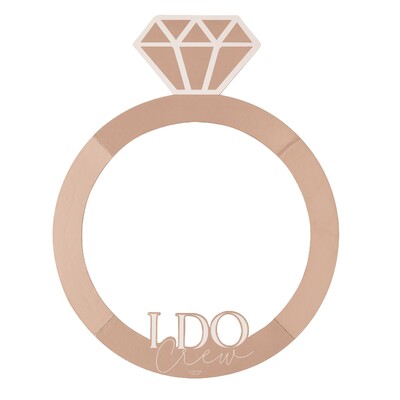 Ginger Ray Rose Gold Foiled I Do Crew Ring Photo Booth Frame (75cm)