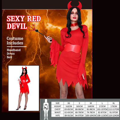 Adult Sexy Red Devil Costume (Medium) Pk 1