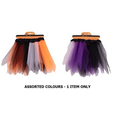 Child Halloween Tutu 28cm Assorted Pk 1