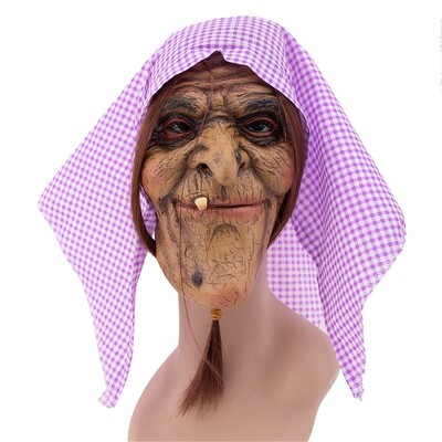 Full Face Evil Hag Witch Latex Halloween Mask