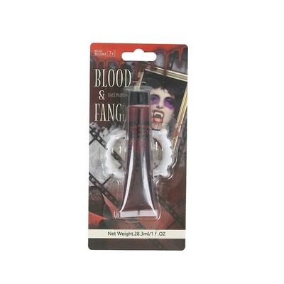 Halloween Horror Vampire Teeth Fangs & Fake Blood 28ml