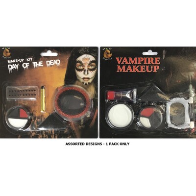 Vampire Day Of The Dead Halloween Make Up Kit Assorted Pk 1