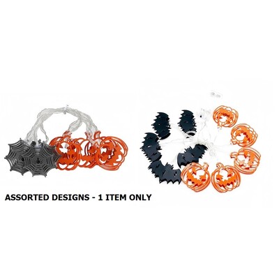 Halloween Bat or Web LED Metal String Light Decoration 1.5m