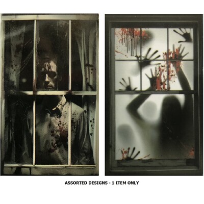 Halloween Silhouette Window Cover Decoration Assorted Pk 1