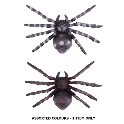 Plastic Spider Halloween Decoration 17cm Assorted Colours Pk 1
