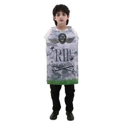 Child Halloween Gravestone Tombstone Costume XLarge 9-10 Yrs