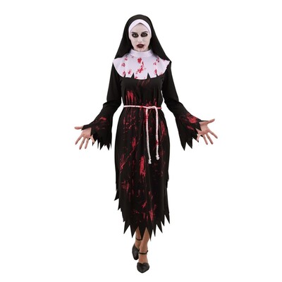 Adult Zombie Nun Sister Halloween Costume Large
