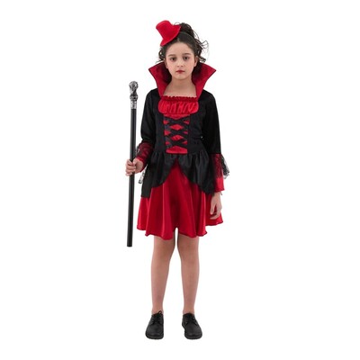 Child Vampiress Dress Halloween Costume Large 7-8 Yrs