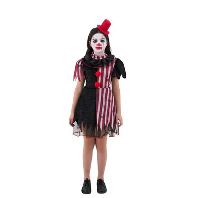 Child Killer Clown Dress Halloween Costume X Large 9-10 Yrs