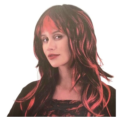 Red & Black Temptress Halloween Wig