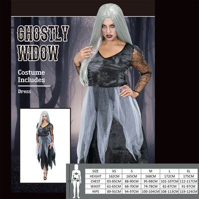 Adult Ghostly Widow Costume (Medium, 95-98cm)