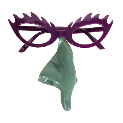 Halloween Witch Eye Glasses with Nose (Pk 1)