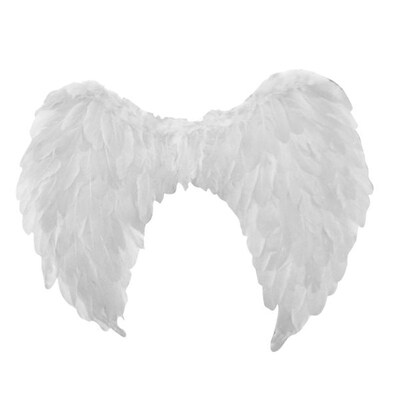 White Angel Wings With Feathers (80 x 60cm)