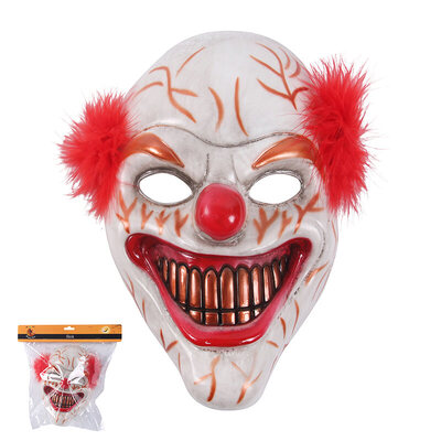Plastic Evil Clown Halloween Mask