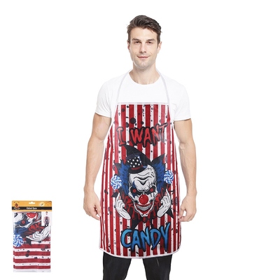 Halloween Evil Clown I Want Candy Horror Apron