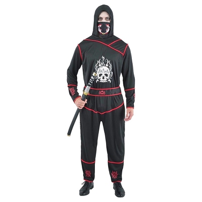 Adult Black Ninja Jumpsuit Costume Large