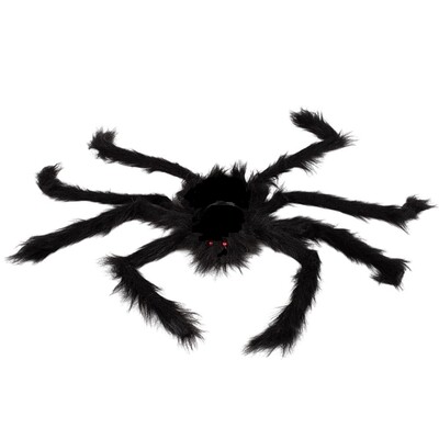 Hairy Furry Spider Halloween Decoration 75 x 42cm