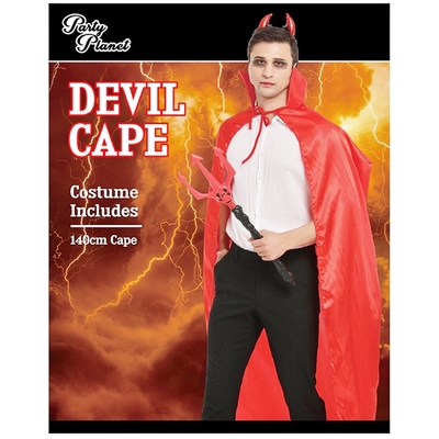 Adult Red Devil Halloween Cape 140cm
