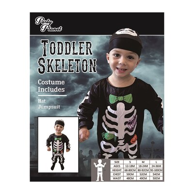 Child Toddler Halloween Skeleton Costume (18-24m)